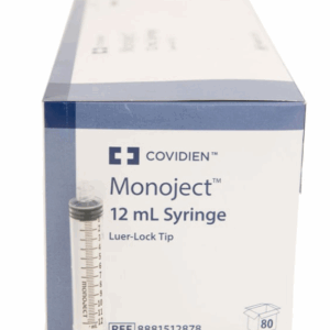 12cc Luer Lock Tip Syringe, 80 Count Box