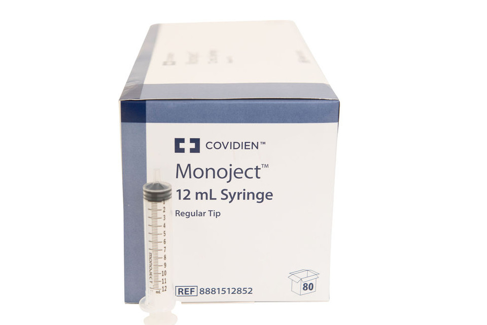 12cc Luer Slip Tip Syringe, 80 Count Box