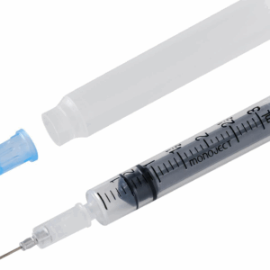 Syringe with Needle, 3cc Luer Slip Tip, 20 x 1" Needle, 100 Count Box