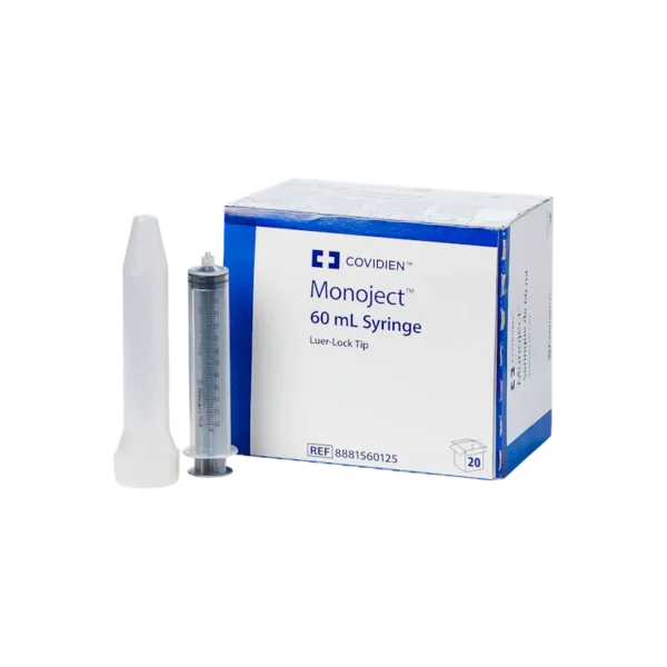 60cc Luer Lock Tip Syringe, 20 Count Box