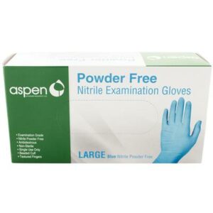 Aspen Nitrile Exam Gloves Large, Blue