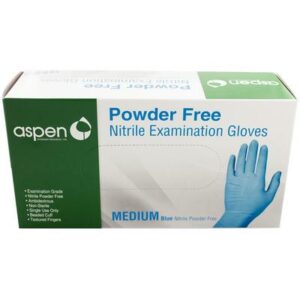 Aspen Nitrile Exam Gloves Medium, Blue