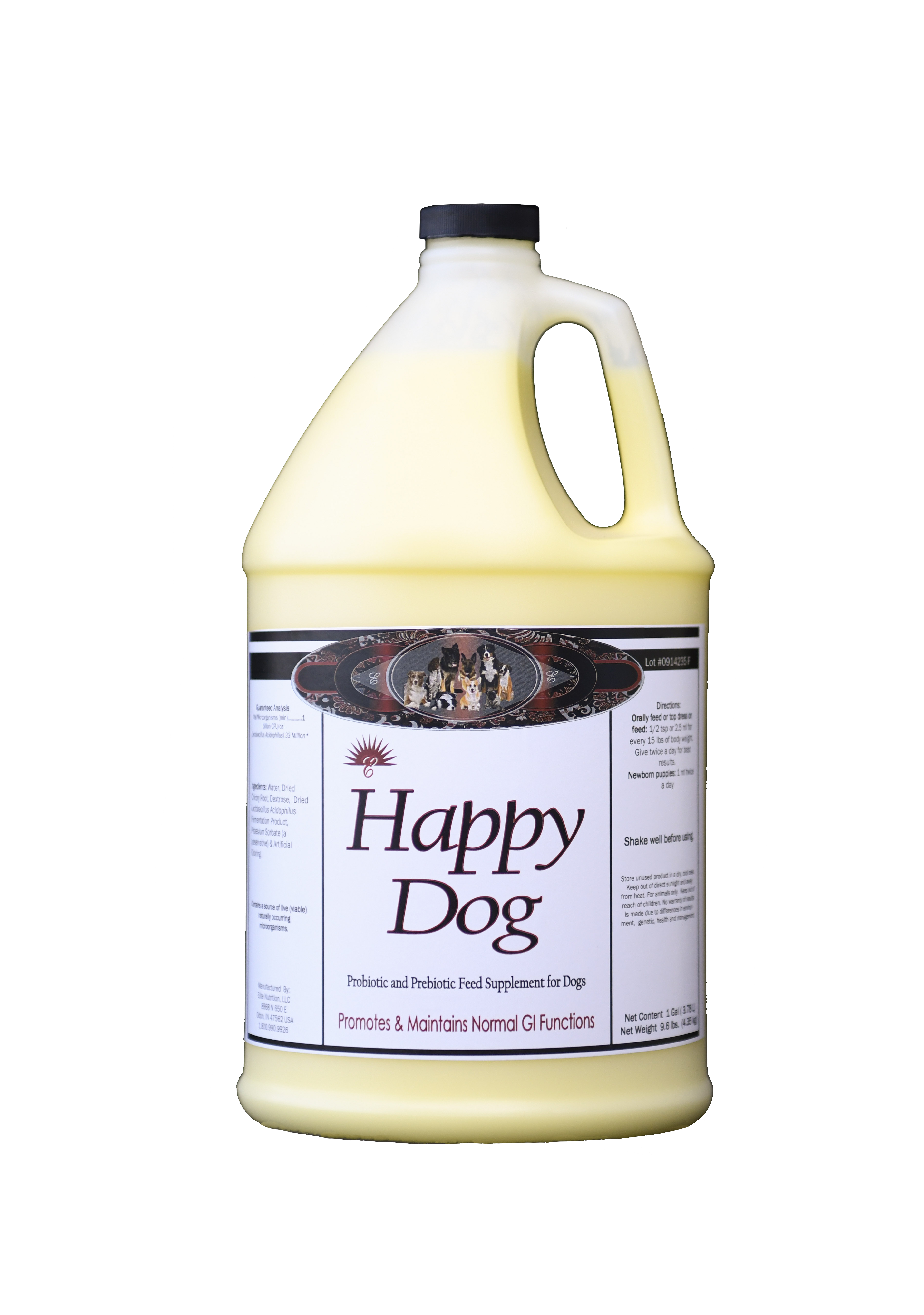 Elite Nutrition Happy Dog, Gallon