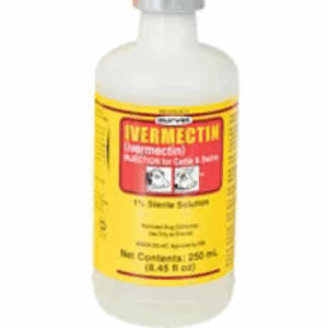 Ivermectin Injection 1% Sterile Solution Livestock Dewormer, 250mL
