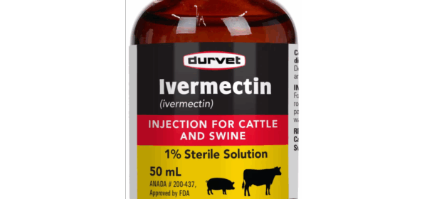 Ivermectin Injection 1% Sterile Solution Livestock Dewormer, 50mL