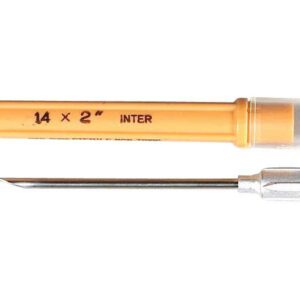 Monoject Hypodermic Veterinary Needle, Aluminum Hub, Intermediate Bevel, 14g x 2.0", 1 Count