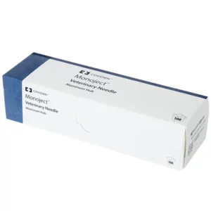 Monoject Rigid Pack Hypodermic Veterinary Needle, Aluminum Hub, Regular Bevel, Gray, 16g x 1.0", box/100