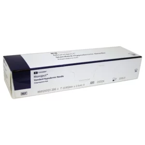 Monoject Hypodermic Veterinary Needle, Polypropylene Hub, Regular Bevel, Pink, 20g x 1.0", box/100