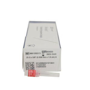 Monoject Hypodermic Veterinary Needle, Polypropylene Hub, Regular Bevel, Red, 25g x 5/8", box/100