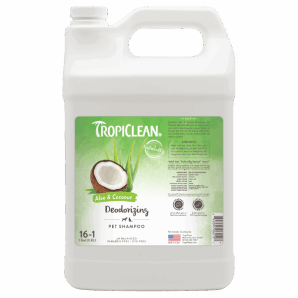 Tropiclean Aloe & Coconut Deodorizing Shampoo, Gallon