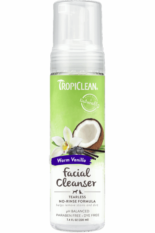 Tropiclean Waterless Facial Cleanser, 7.4oz.