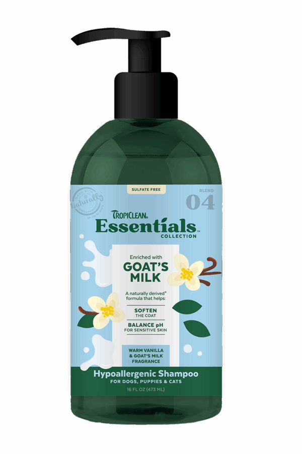 Tropiclean Essentials Hypoallergenic Goats Milk Shampoo, 16oz