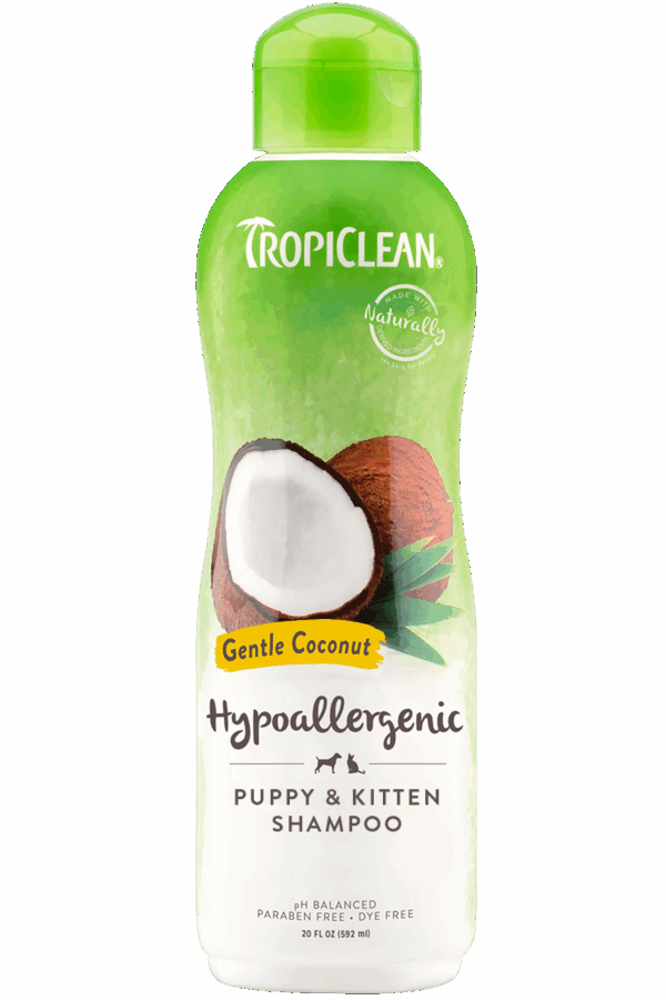 Tropiclean Gentle Coconut Hypoallergenic Puppy & Kitten Shampoo, 20oz