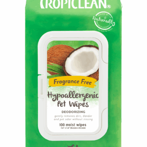 Tropiclean Hypoallergenic Deodorizing Wipes, 100ct