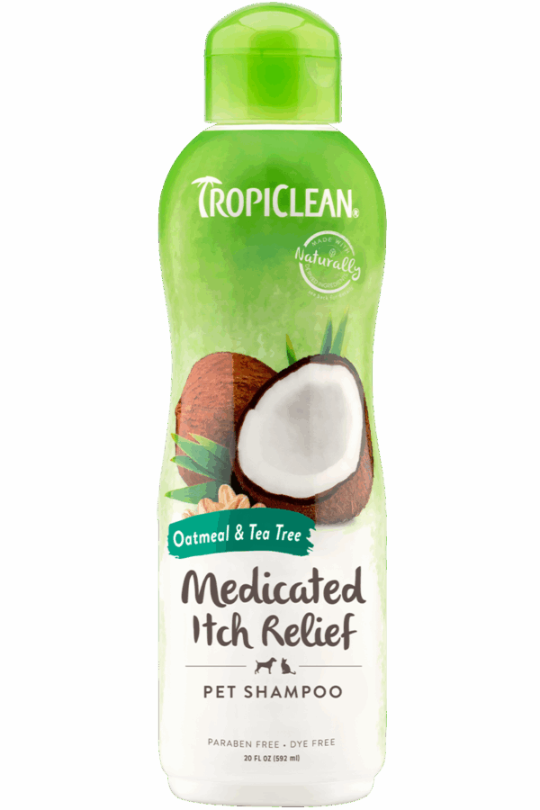 Tropiclean Oatmeal & Tea Tree Medicated Itch Relief Shampoo, 20oz